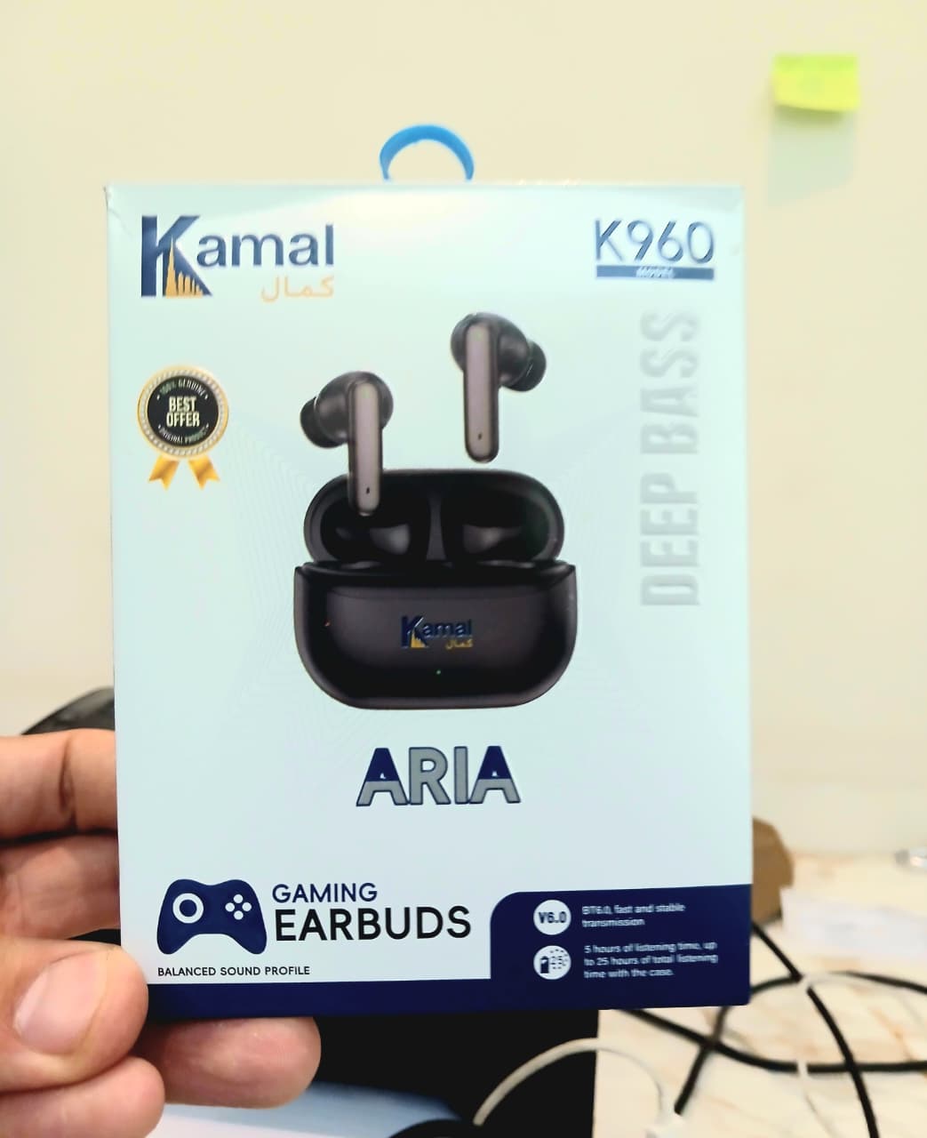 Kamal K960 Earbuds – Immersive Sound & Low-Latency Bluetooth | 8-10 HOUR WORKING |Made in Dubai 🇦🇪