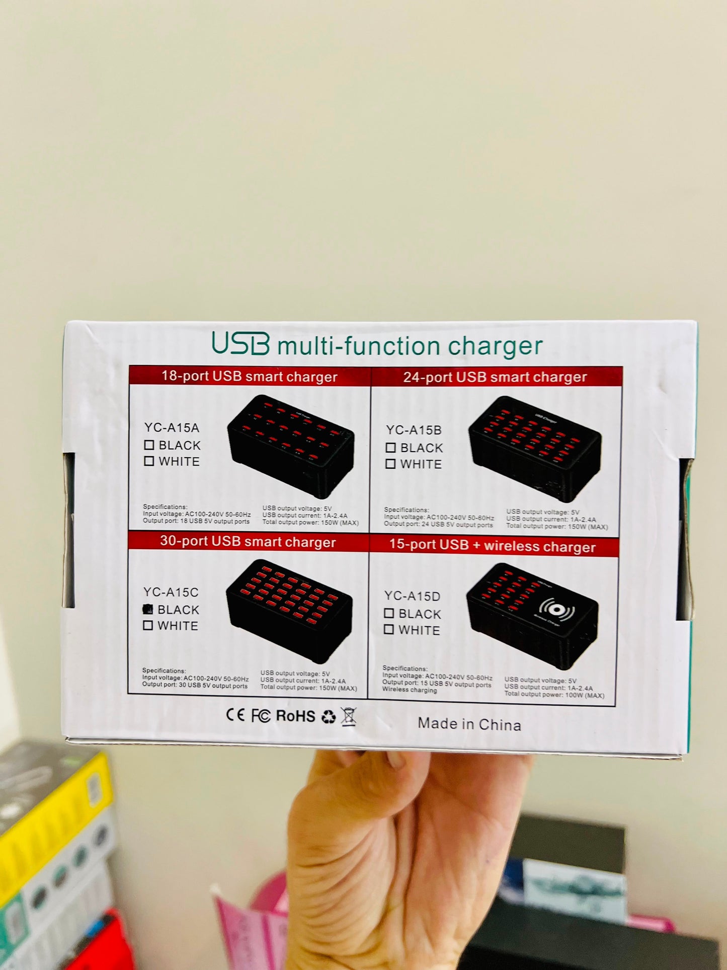 30-Port USB Smart Charging Station | Fast Multi-Device Charger 100-240V AC | 5V USB Charging Hub