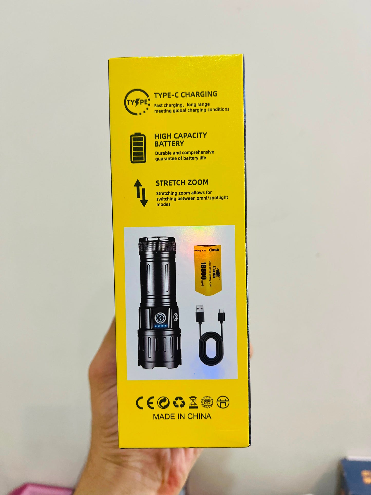COBA Aluminum Alloy Strong Light Flashlight CB-B51