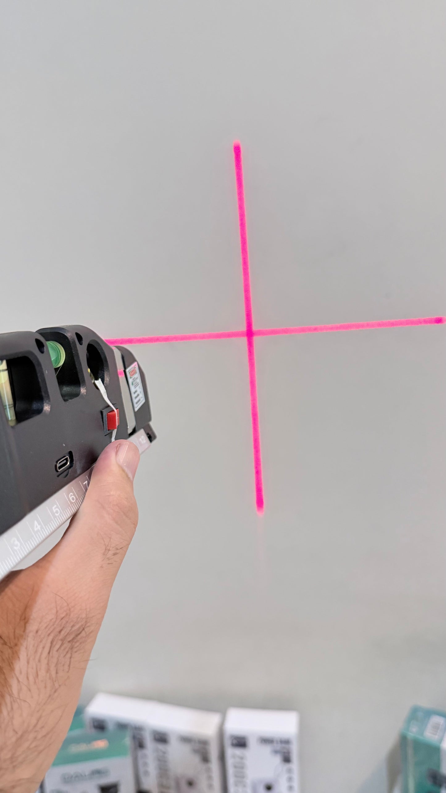 8-in-1 Laser Level Measure with Steel Tape – Multipurpose Measuring Tool with Laser & Scale |