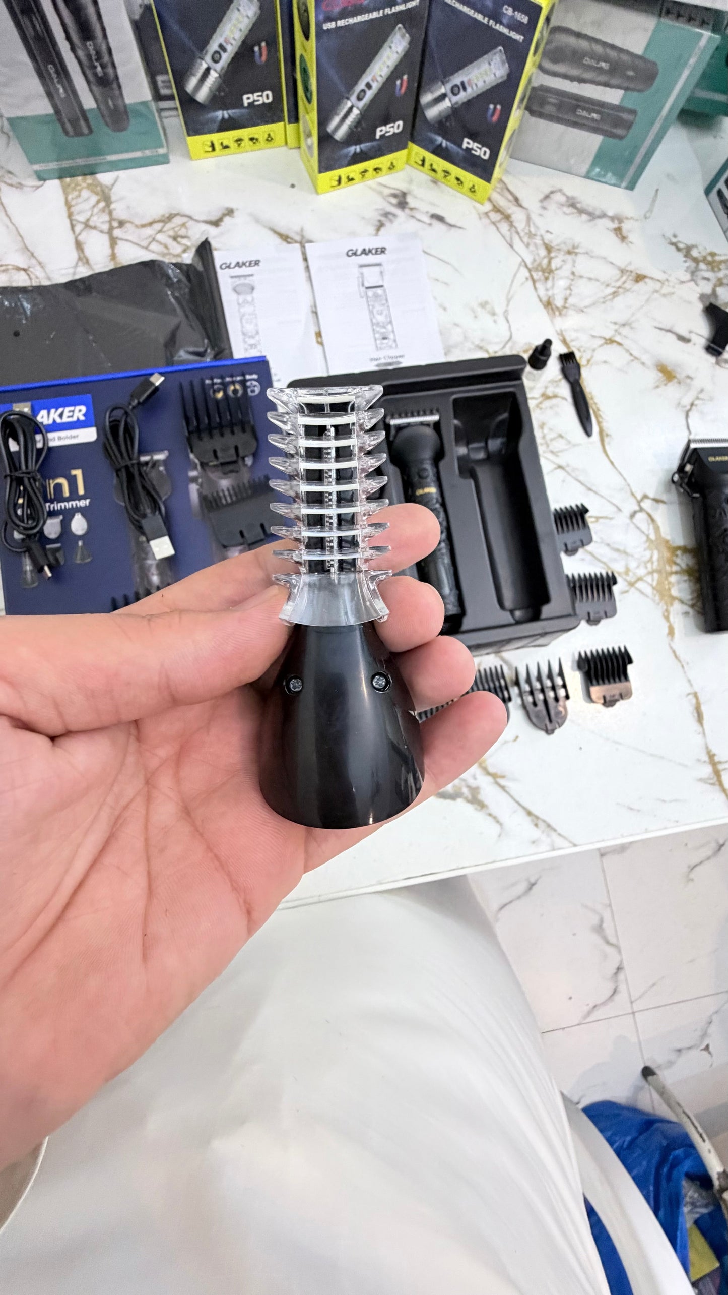 GLAKER  6-in-1 Grooming Kit for Men – Professional Beard Trimmer, Body Groomer & Cordless Hair Cutting Machine