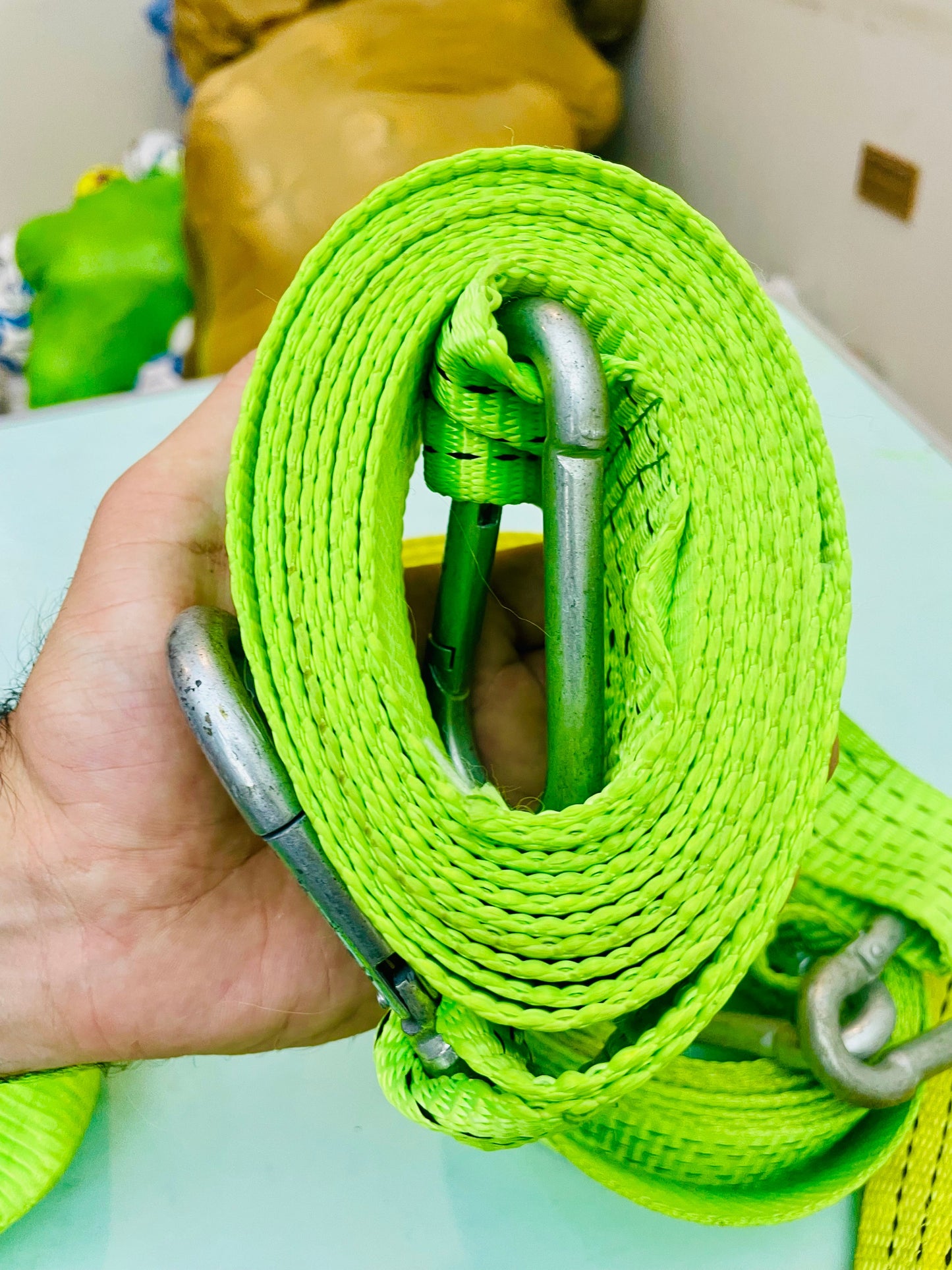 9ft Heavy-Duty Two-Chain  Cable with Dual Steel Hooks | AwamiImport.com