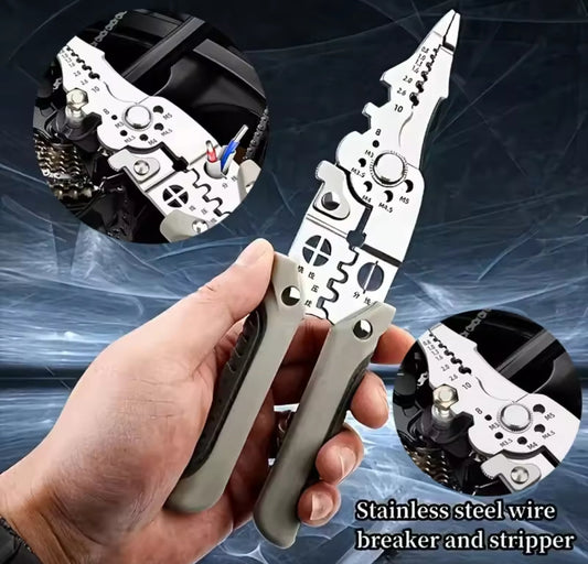 Multifunctional Wire Stripper & Crimping Plier – Universal Electrician Cutting Tool |