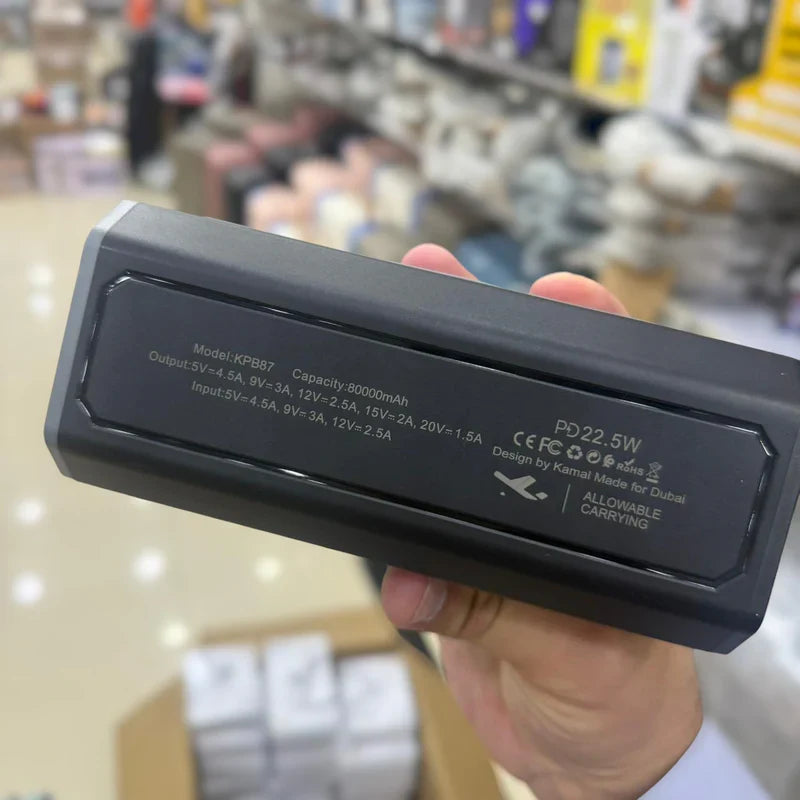 80000mAh Camping Power Bank KPB87 – Fast Charging with LED Light | AwamiImport.com
