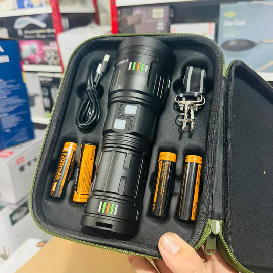 YEMAO LED Flashlight YM-G601 – Powerful Rechargeable Torch (9 Hours Battery Backup)