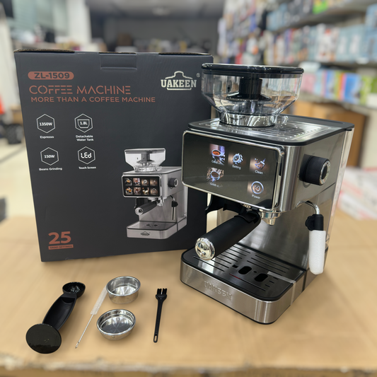 Uakeen Espresso Coffee Machine with Grinder ZL-1509