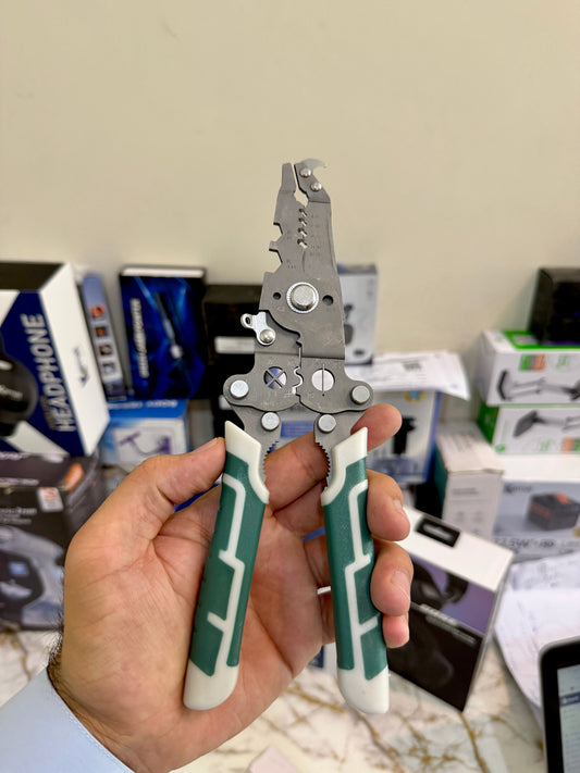 Home Trade 18-in-1 Foldable Wire Stripper Plier – Multifunction Electrician Tool |