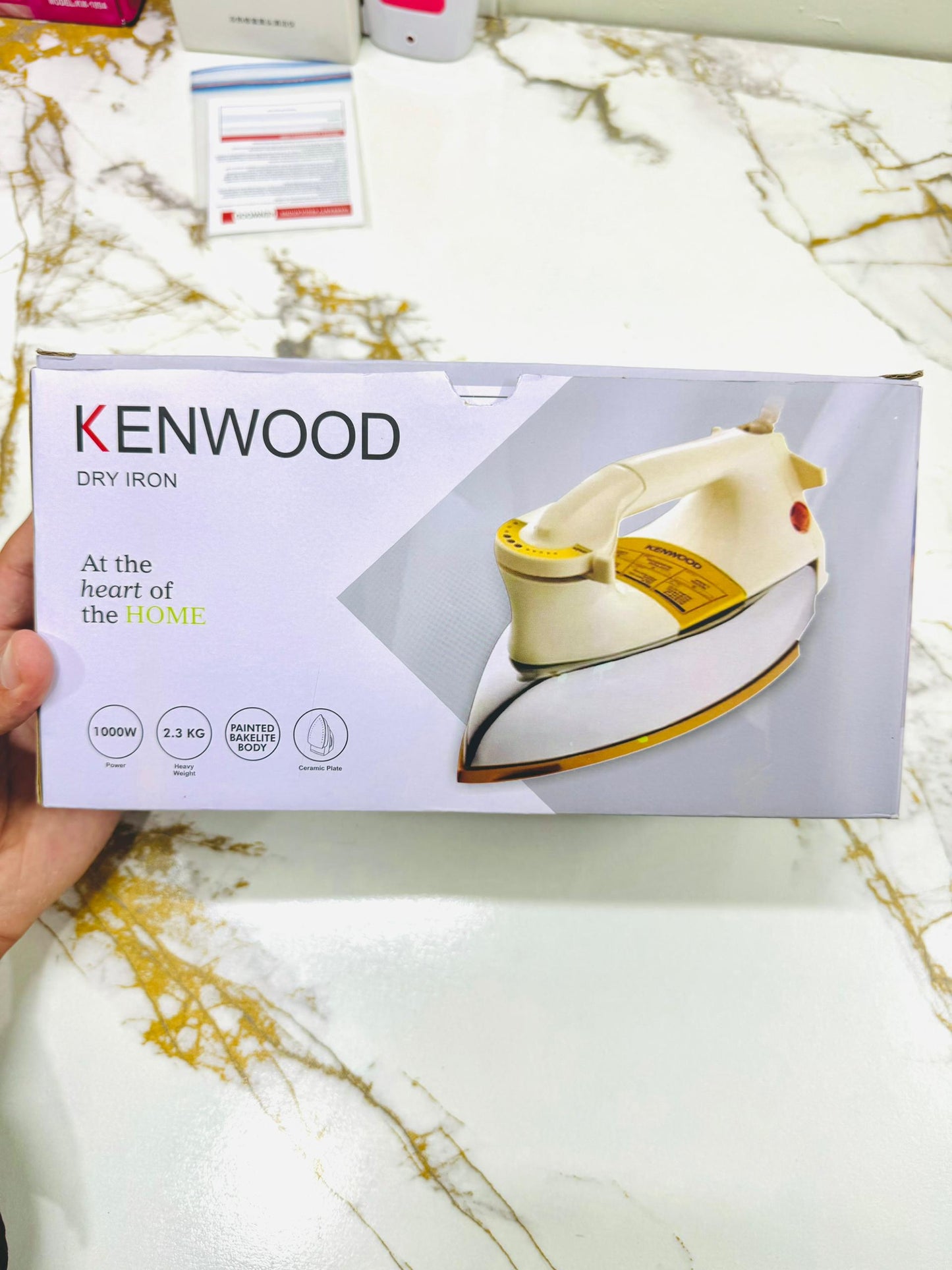 Kenwood non-stick Dry Iron| Gold Sole Plate-1000 W POWER | 1 year warranty