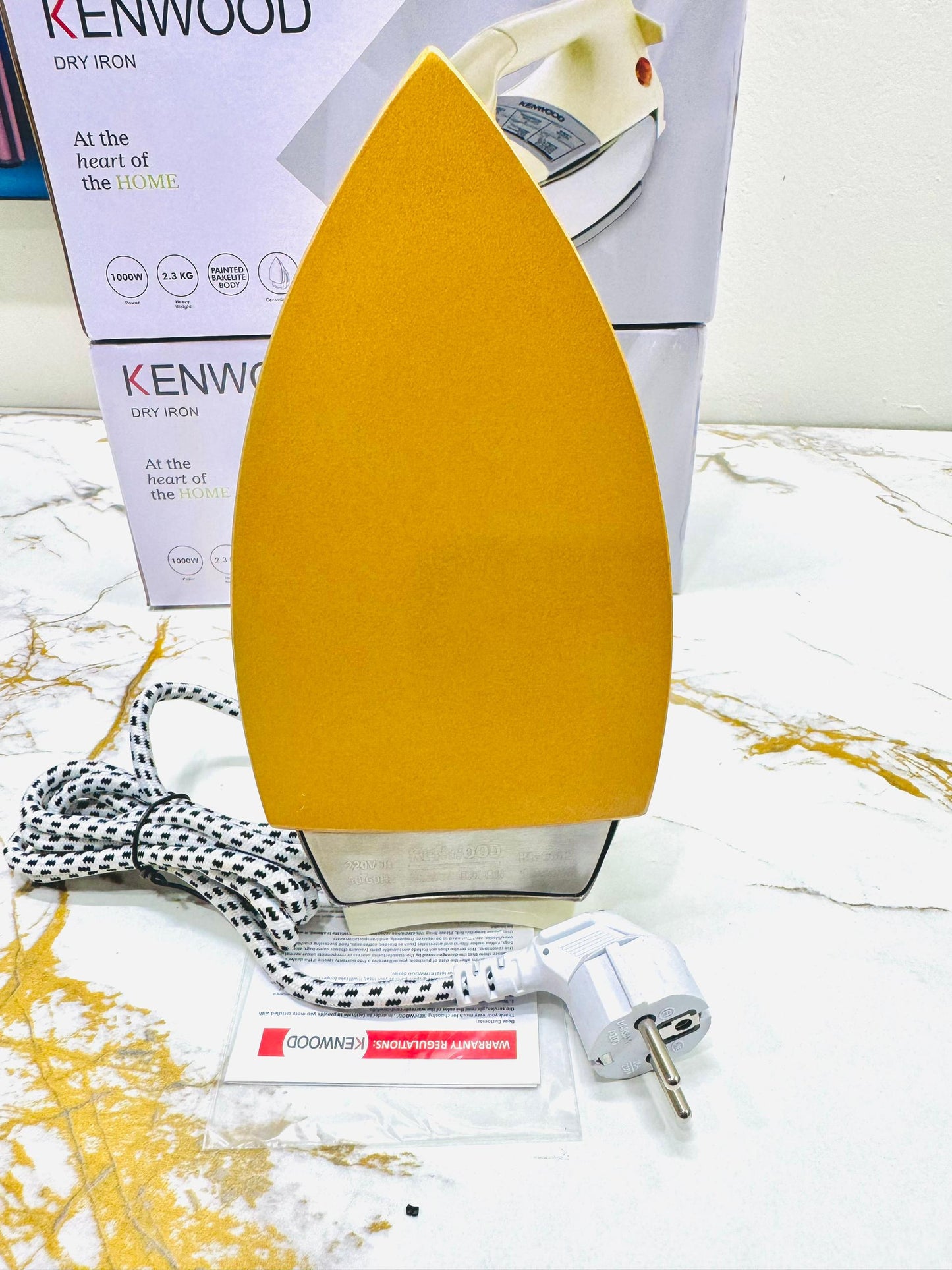 Kenwood non-stick Dry Iron| Gold Sole Plate-1000 W POWER | 1 year warranty