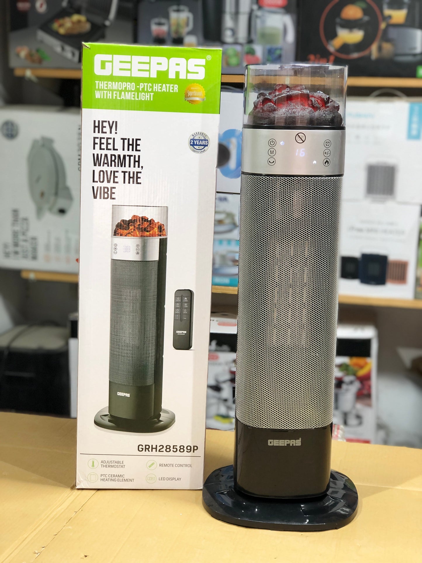 Geepas 3D Scenery Tower Ceramic Heater Grh28589P