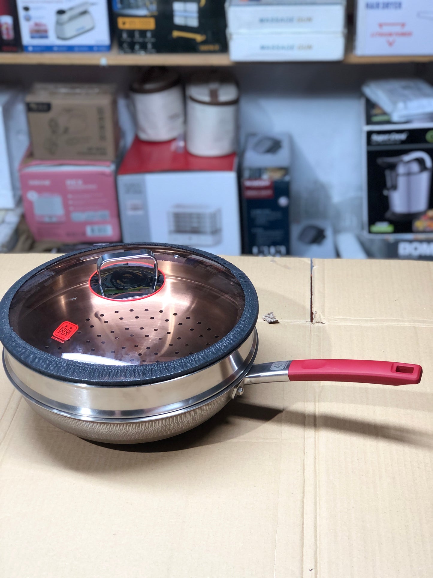 Imported Premium Quality 4 in 1 Laser Coated Deep Pan & Steamer