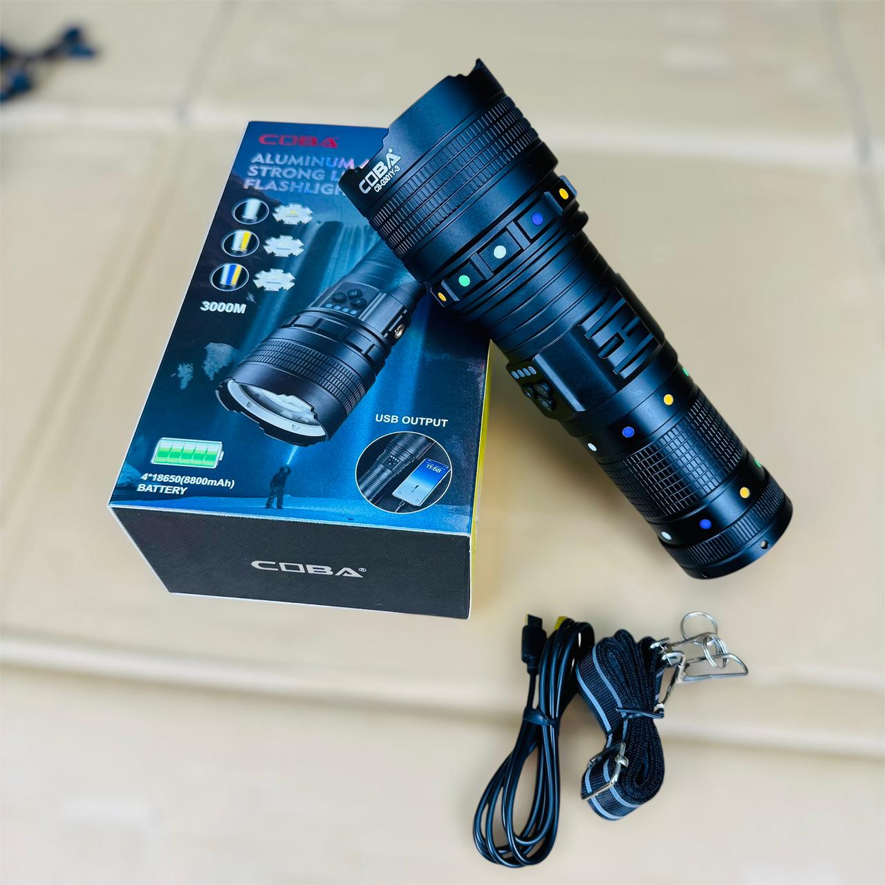 CUBA Flash Light Torch G301 (3 Modes, 2000m Range)