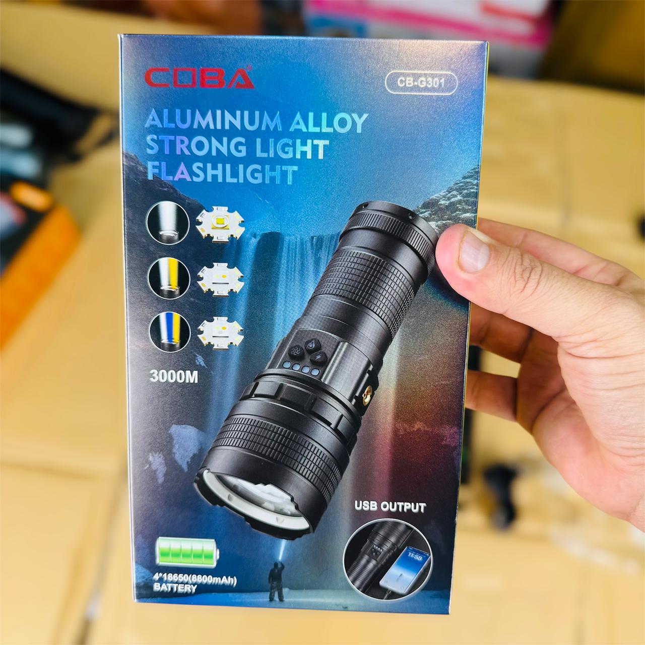 CUBA Flash Light Torch G301 (3 Modes, 2000m Range)