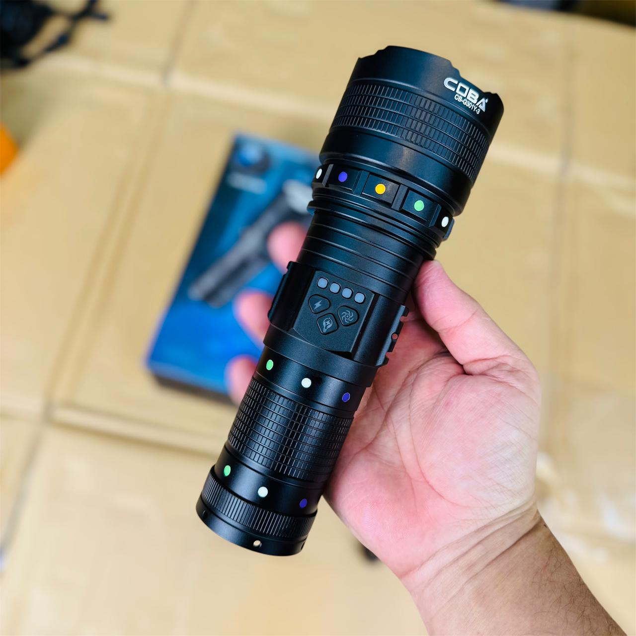 CUBA Flash Light Torch G301 (3 Modes, 2000m Range)