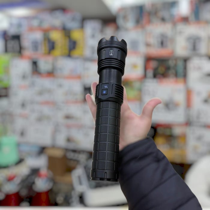 Bazoka White Laser Flashlight Torch SLH-891 (Zoom, 18650 Battery)