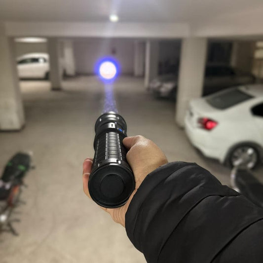 Bazoka White Laser Flashlight Torch SLH-891 (Zoom, 18650 Battery)