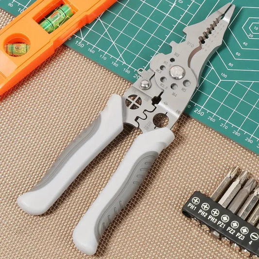 Multifunctional Wire Stripper & Crimping Plier – Universal Electrician Cutting Tool |