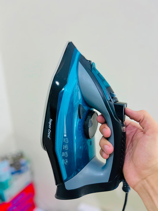 Super Crest SCT-1017 Electric Steam Iron – Powerful Wrinkle Removal (2 Year Warranty) |