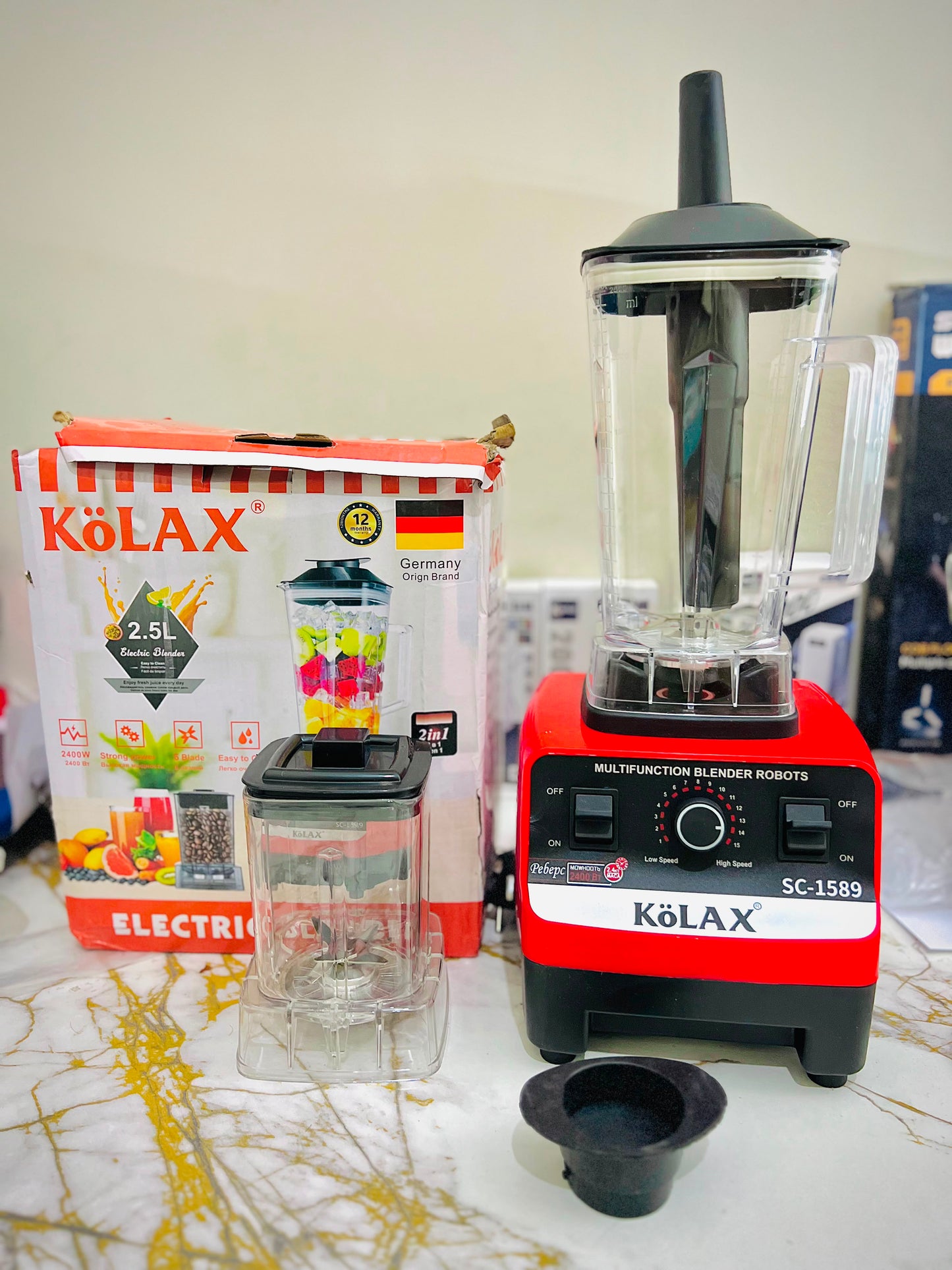 Kolax 2-in-1 Heavy Duty Blender SC-1589 (2.5L) – Powerful Juicer, Grinder & Smoothie Maker with 12-Month Warranty