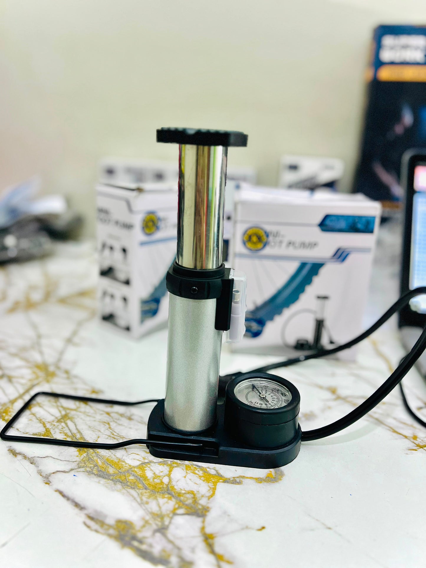 Foot Air Pump 45 PSI with Gauge – Fast & Easy Tyre Inflator | AwamiImport.com