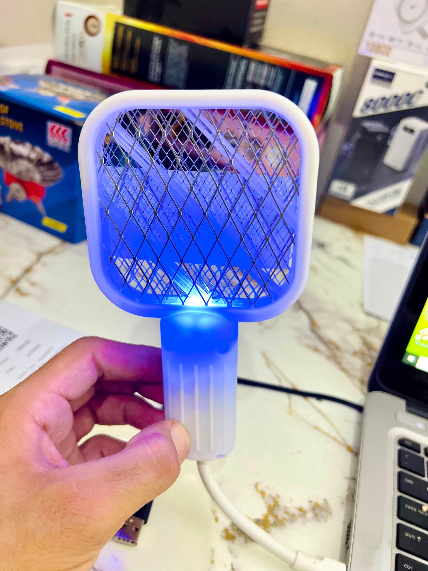 Mosquito Killer Racket Lamp – Pocket Size USB Rechargeable 2-in-1 Device |