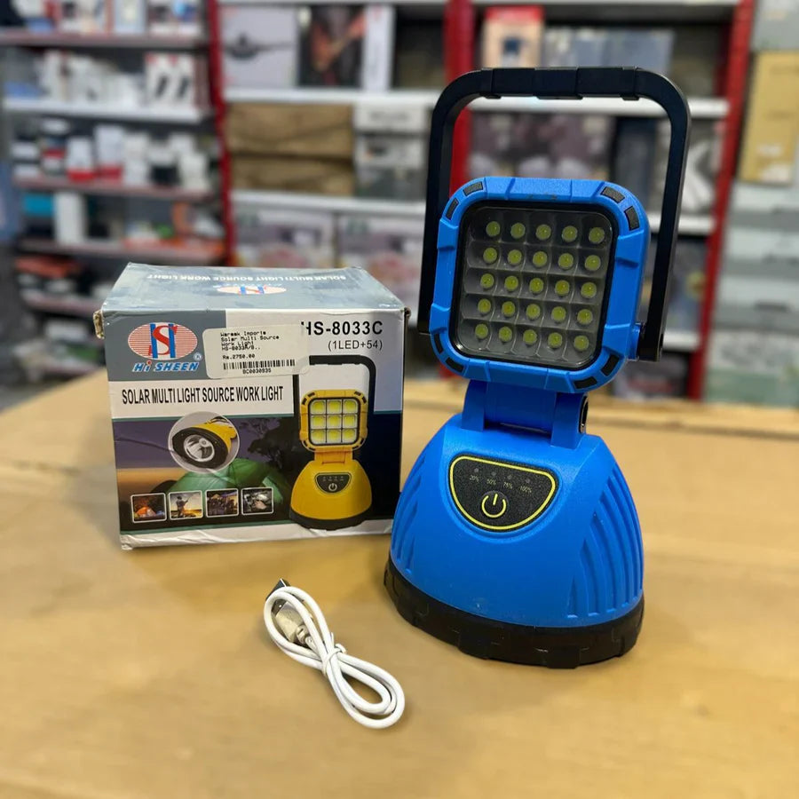 Solar Multi-Source Work Light HS-8033AB – Bright, Reliable Lighting